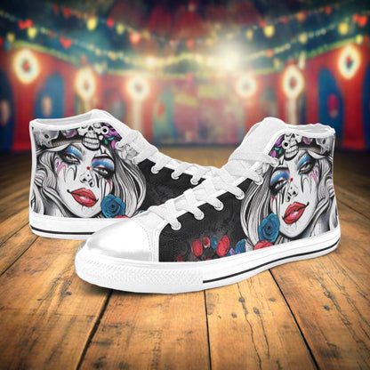 Floral Pattern Vivid Bright Bold Art - Freaky Shoes