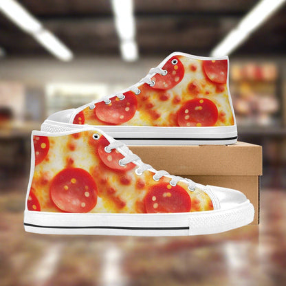 Pepperoni Pizza Cheese Closeup Women - Freaky Shoes®