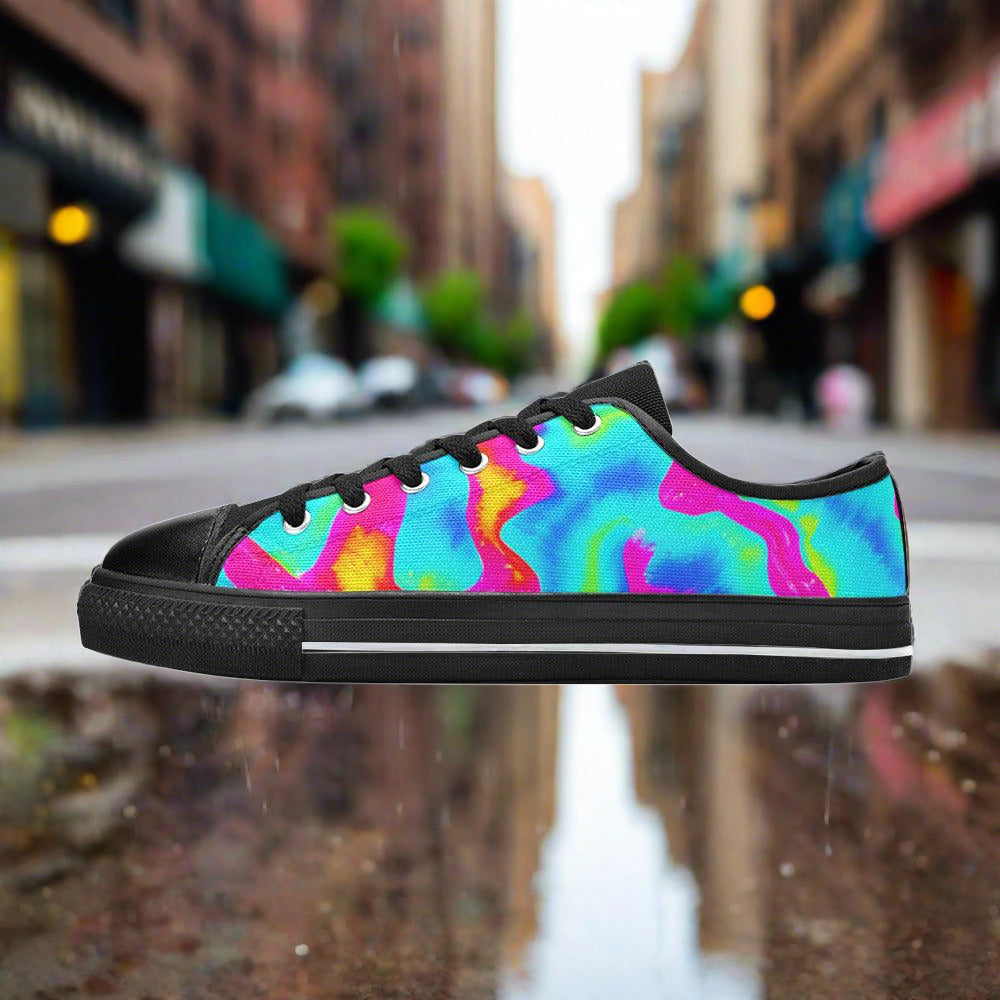 Tie Dye Splash Retro Men - Freaky Shoes®