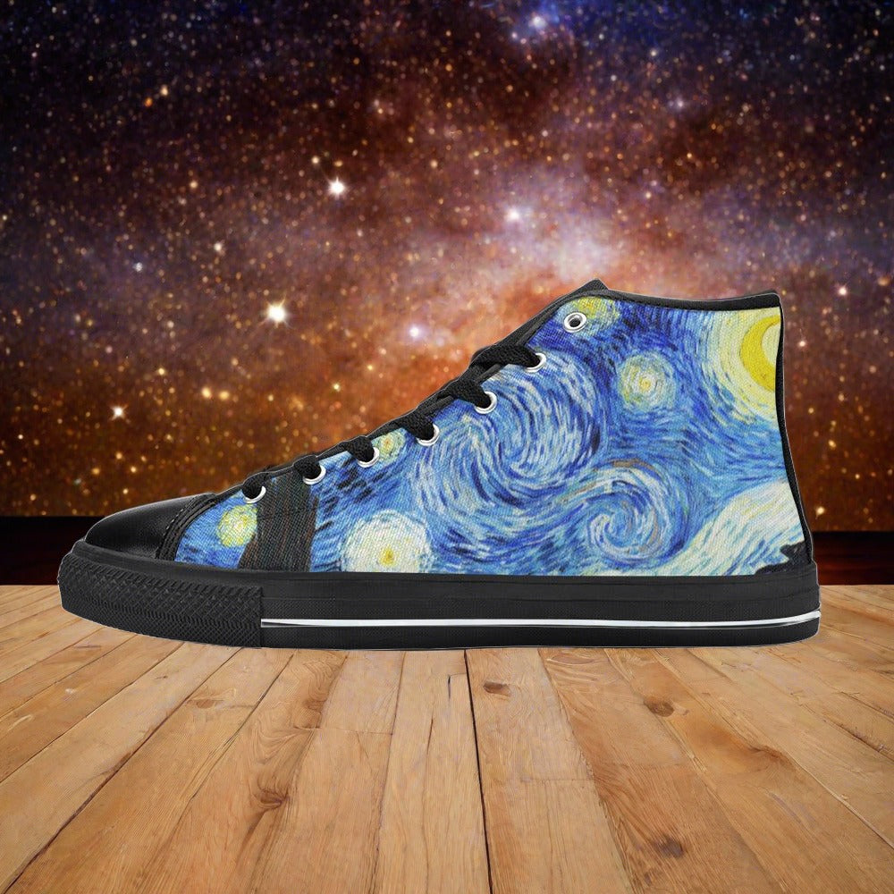 Galaxy Nebula Space Cosmic Purple Blue Bold Art - Freaky Shoes
