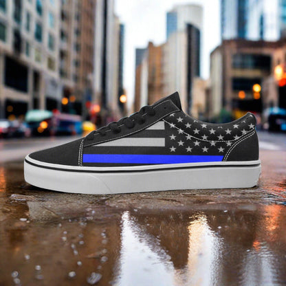 Thin Blue Line Flag Men - Freaky Shoes®