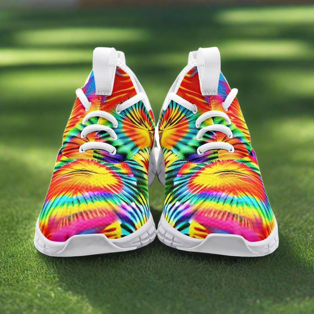adidas gazelle silver green womens Rainbow Tie Dye – Freaky Shoes®