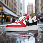 Freaky Shoes Branded Red White Low Tops - 3 Men / 4.5 Women 