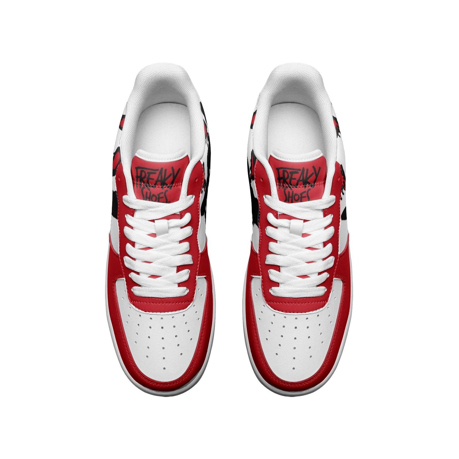 Freaky Shoes Branded Red White Low Tops - Shoes