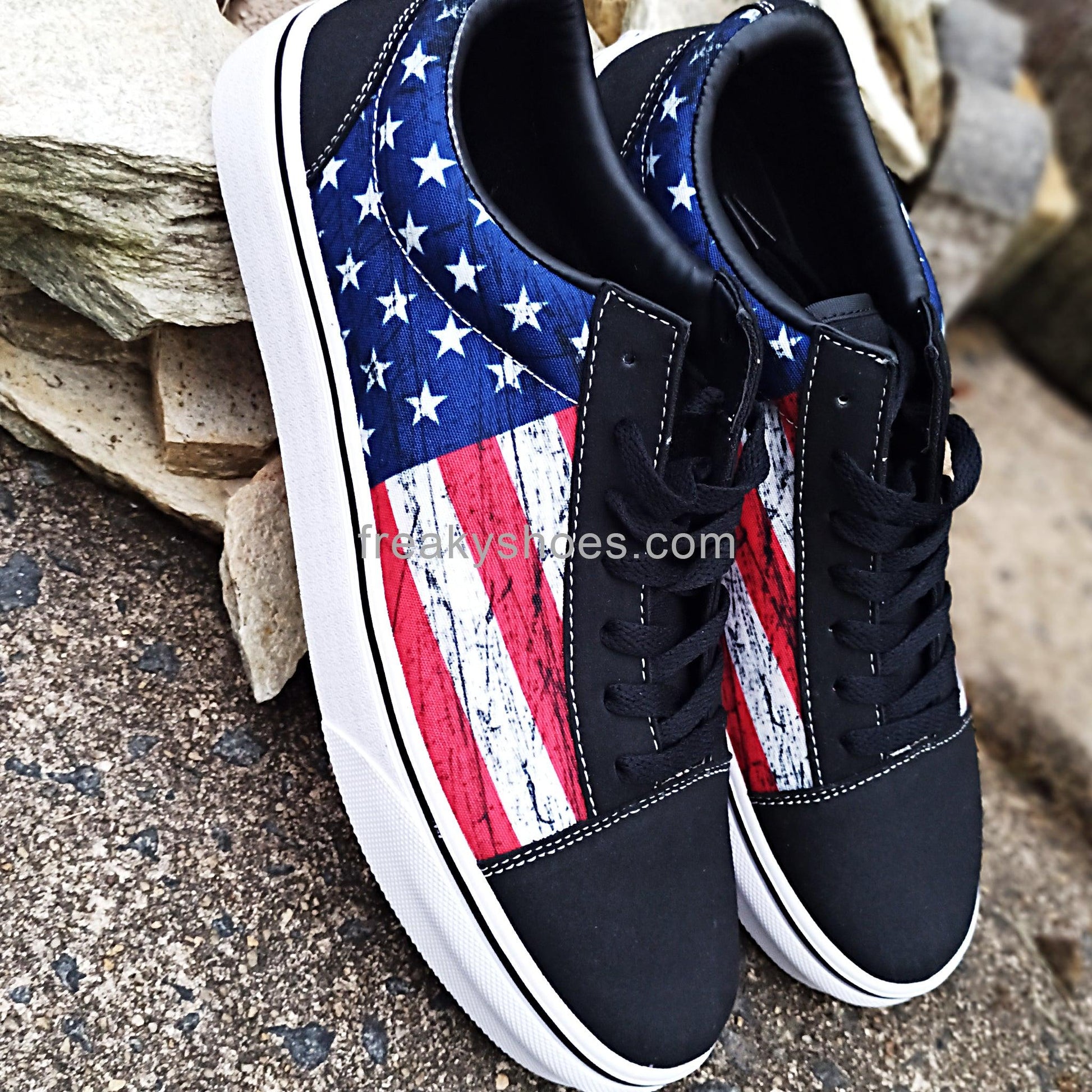 USA, USA Sneakers, Stars and Stripes Sneakers, Red White and